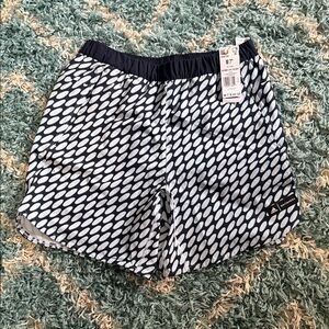 Black & White Adidas Patterned Athletic Shorts